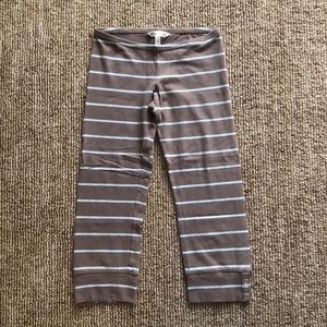 Aeropostale Brown and Gray Striped Leggings